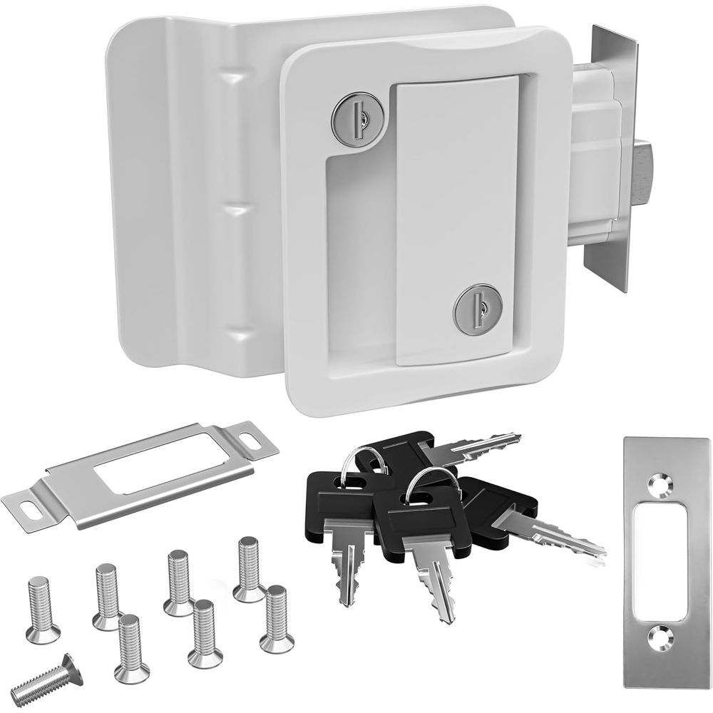 Door Lock - RV-deurvergrendeling vervanging met paddle-deurgrendel, camper deurgreepvergrendeling,