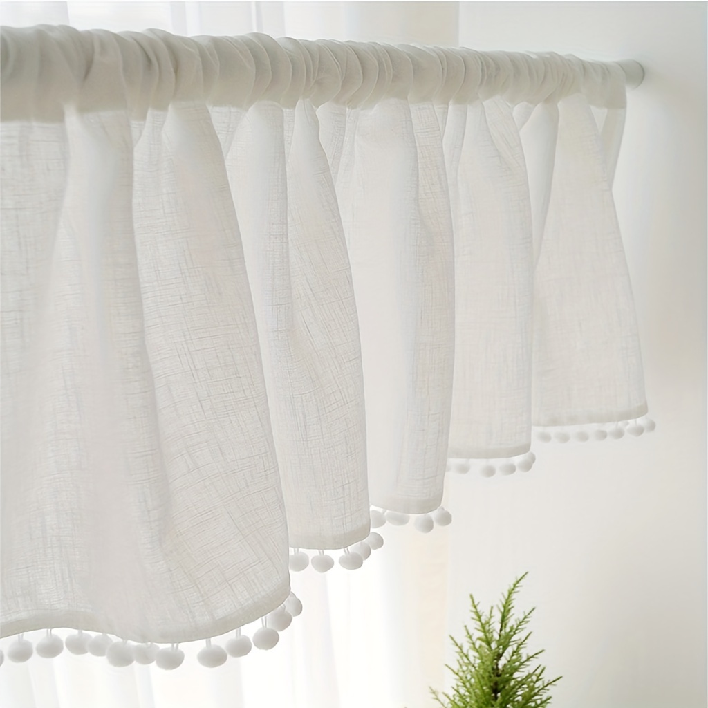Curtain Rods - 1Pc Cross Gauze Ball Kort Gordijn,