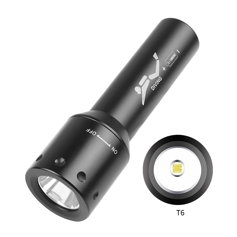 Light Switch - Nieuwe T6 LED-duiklamp Lange afstand onderwaterwerk
