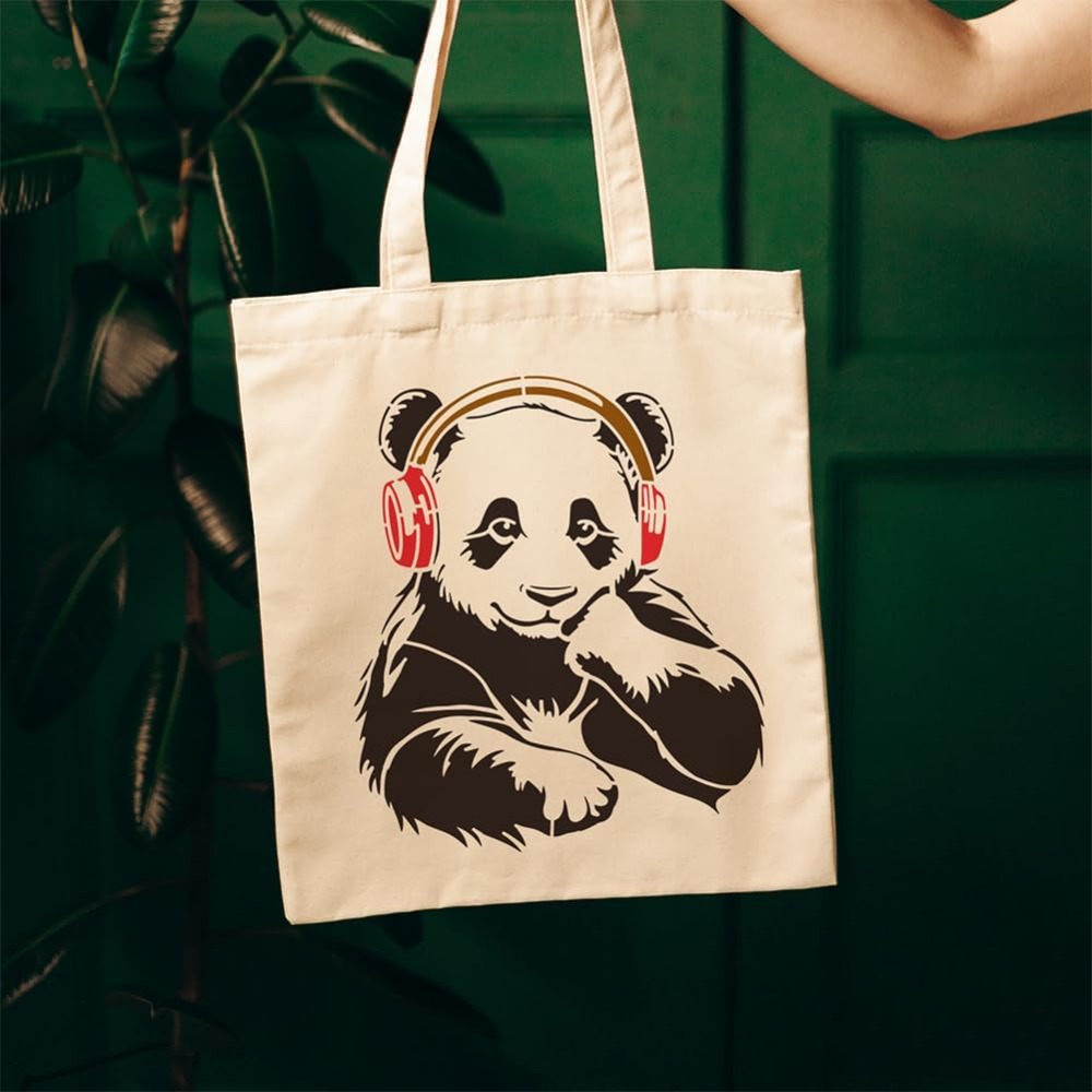 Panda stencil met een penseel  - Paint Brush recensie en prijs