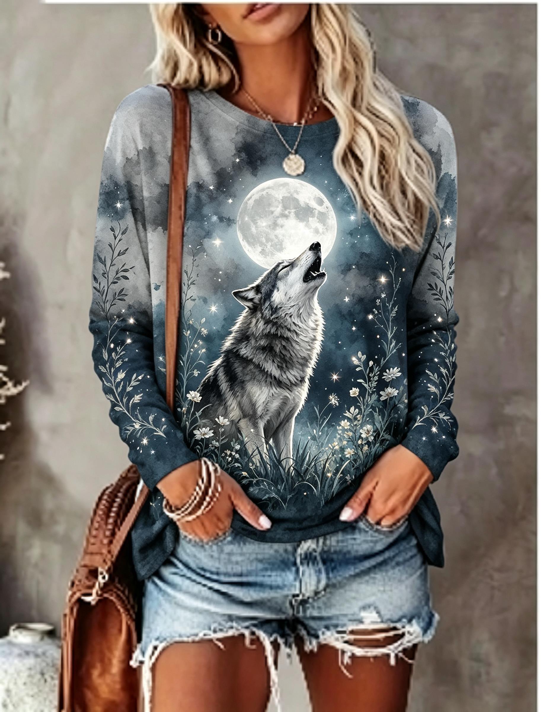Dames T-shirt met lange mouwen - Wallpaper recensie en prijs